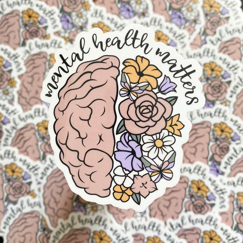 Mental Health Matters Vinyl Sticker (CLEAR)